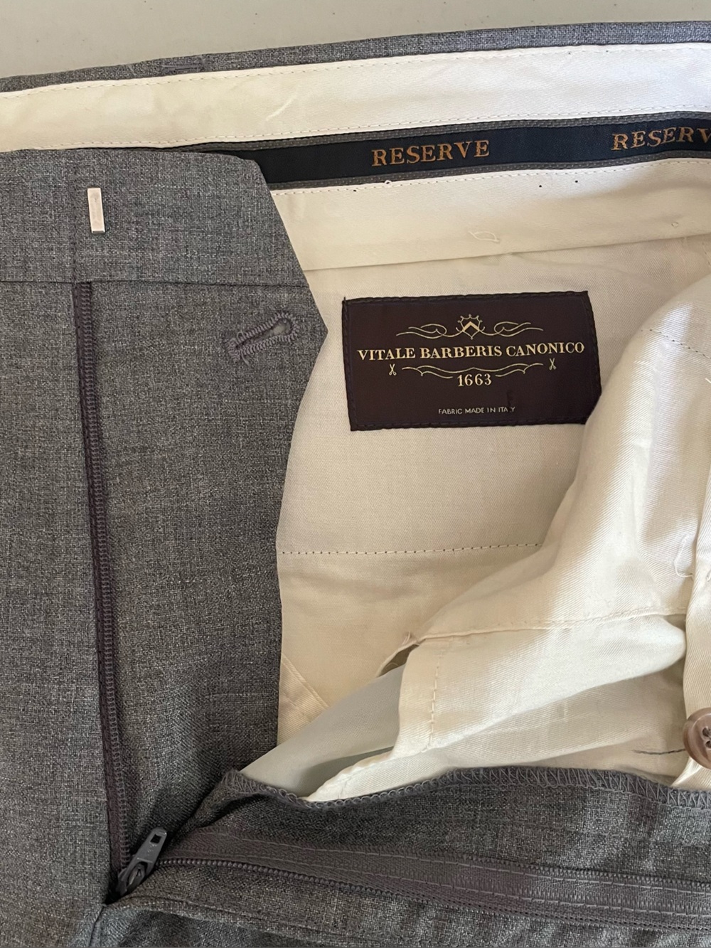 Jos. A Bank Reserve Collection Grey Italian Wool Dress Pants Slacks 36 Regular - Picture 6 of 13